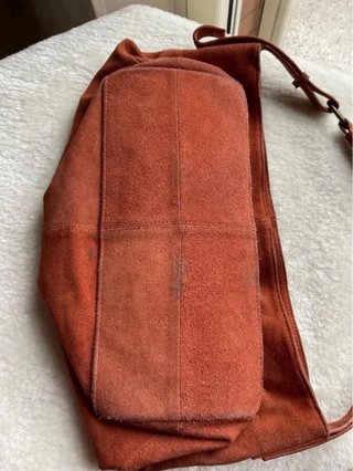 Borsa vitello scamosciato ruggine vintage UPIM
