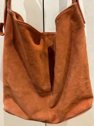 Borsa vitello scamosciato ruggine vintage UPIM