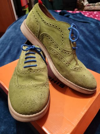 Scarpe uomo scamosciate grigio/marrone 43