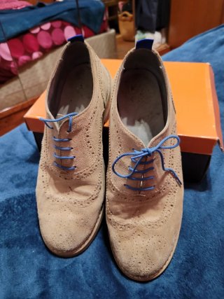 Scarpe uomo scamosciate grigio/marrone 43