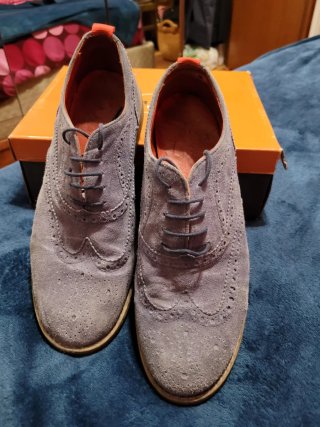 Scarpe uomo scamosciate grigio/marrone 43
