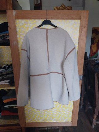 Montone Donna Sintetico Beige/Marrone