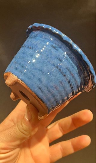 MACETA BONSAI MAME SEMI CASCADA  ACENTO AZUL KOREA