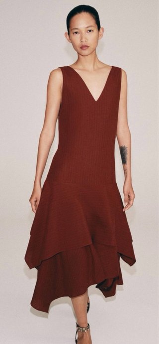 Vestido asimétrico Zara caldera
