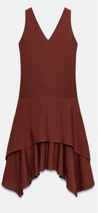 Vestido asimétrico Zara caldera