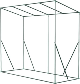 Invernadero de Jardín en PE y Acero con 4 Estacas, 2 Ventanas Laterales y Cubierta Superior Reforzada, 200X77X148-169Cm