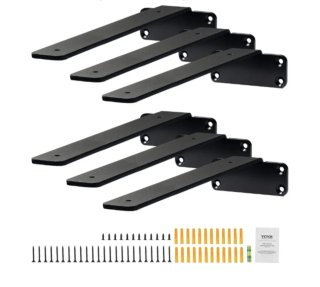 Soportes Estantes Vevor Metal Negro