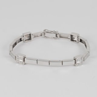 Pulsera en oro blanco 18k y diamantes