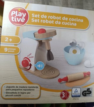 Playtive Set Robot Cocina Madera 9 Piezas