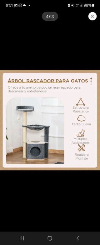 Árbol rascador para gatos