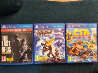 Lote 3 Juegos PS4: The Last of Us, Ratchet & Clank