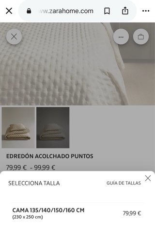 Colcha o edredón Zara Home