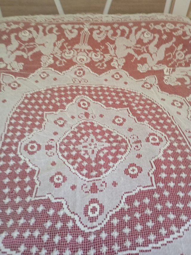 Colcha de red hecha a mano