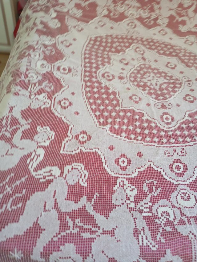 Colcha de red hecha a mano