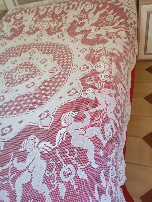 Colcha de red hecha a mano