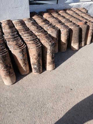 Tejas de barro antiguas