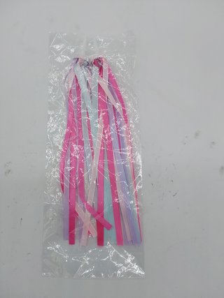 Vidillo 1 par de serpentinas de bicicleta arcoíris para niñas y niños, paquete de 2 cintas de borlas