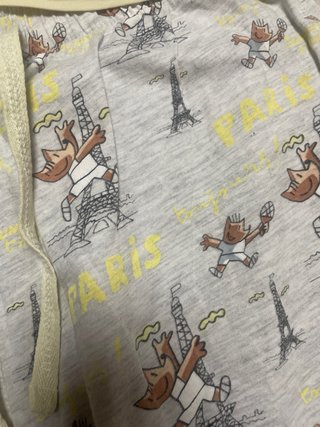 Pijama corto París gato Torre Eiffel