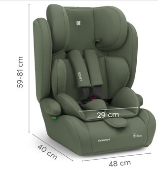 KikkaBoo Silla de Coche Grupo 1 2 3  Verde