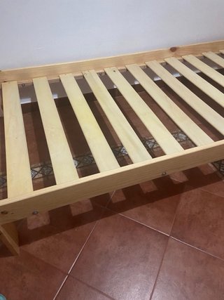 Cama individual de madera 90