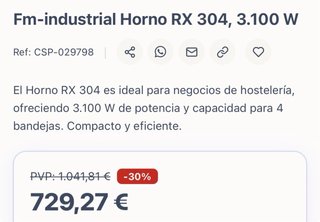 Horno Industrial Fm-industrial RX 304