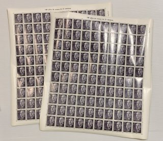 19 Pliegos de 100 sellos Franco