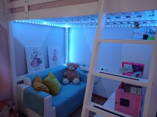 Cama Alta Stora 140x200 Madera Blanca