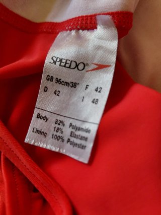 Bañador deportivo Speedo mujer rojo