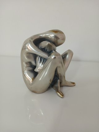 Scultura Ottaviani Sogno in metallo argentato
