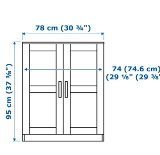 Armario Ikea Brimnes puertas cristal negro