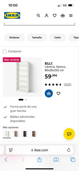 Librería Billy Blanca Ikea