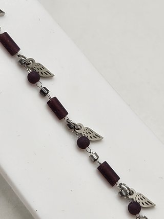 Pulsera Acero Quirúrgico Plumas