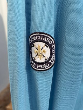 Polo Valecuatro Mujer Manga Larga Azul