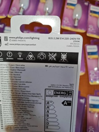 35 Lampadine LED Philips E14 Luce Calda warm white