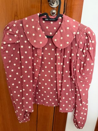 Blusa Zara Lunares Rosa