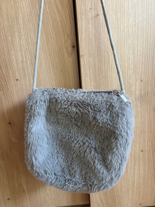 Bolso infantil peluche oso gris