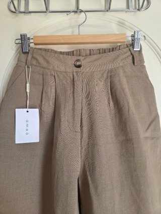 Pantalón ancho beige