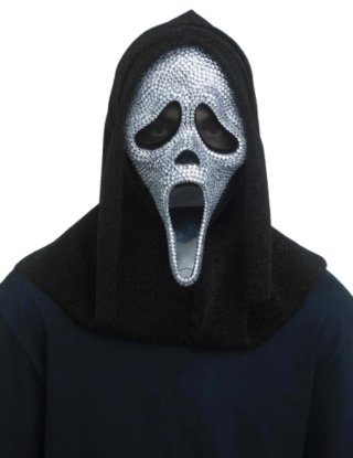 Máscara Ghosface rhinestone scream