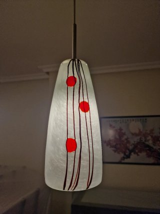 Lámpara colgante Murano cristal y metal