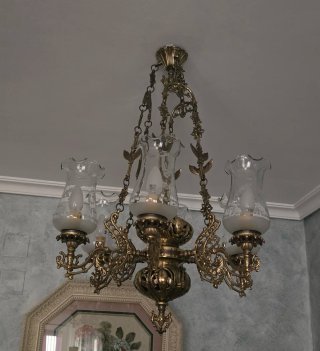 Lámpara de salón de bronce