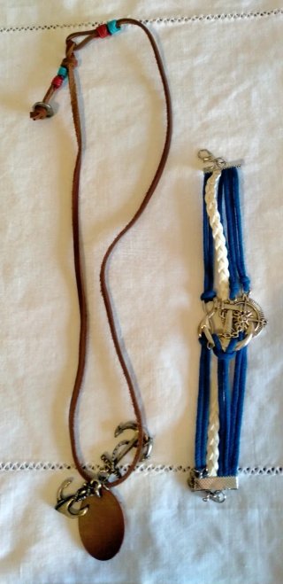 Collana e bracciale stile marinaro