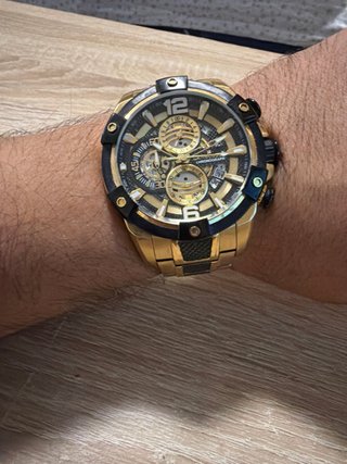 Reloj Lanscotte Acero Bañado en Oro