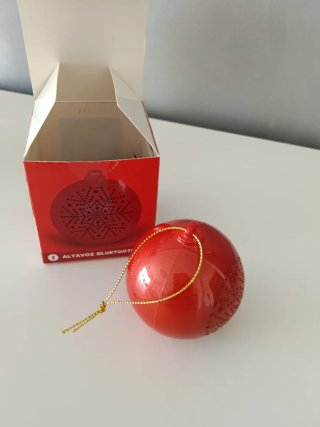 Bola Navidad Altavoz Bluetooth Roja