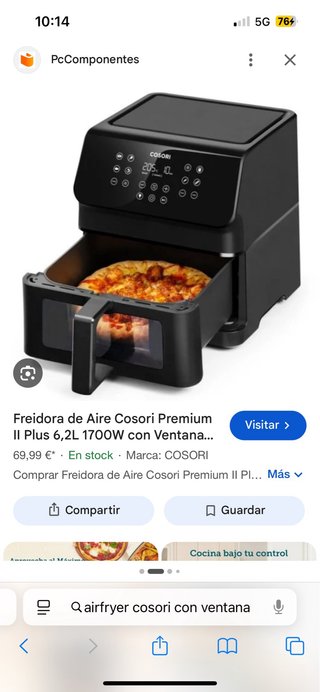 Freidora Cosori Premium II Plus 6,2L