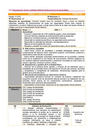 PROGRAMACION EDUCACION FISICA SECUNDARIA (MUR)