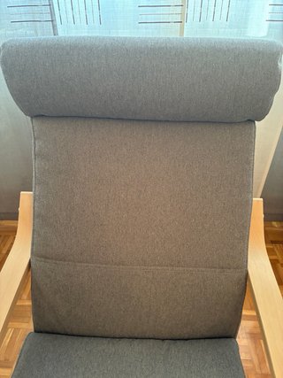Sillón Poäng Ikea Abedul Tela Gris