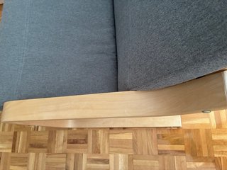 Sillón Poäng Ikea Abedul Tela Gris