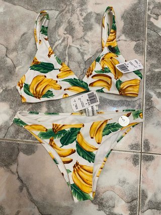 Bikini Forever 21 Talla S Estampado Plátanos