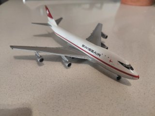 Maqueta Avión 747 Swissair