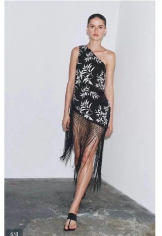 Vestido Mantón de Manila Negro